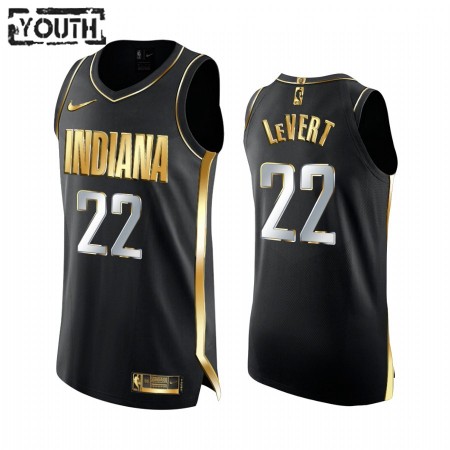 NBA Børn Trøje Indiana Pacers Caris LeVert 22 2020-21 Sort Golden Edition Swingman NBA Børn Trøje Indiana Pacers Caris LeVert 22 2020-21 Sort Golden Edition Swingman
